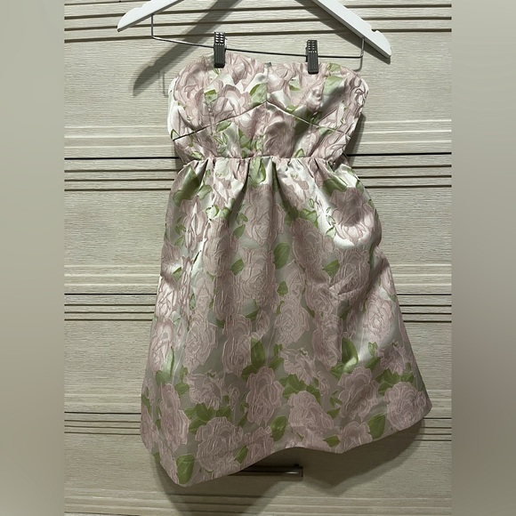 Jacquard Floral Fit and Flare Mini Dress - Picture 4 of 5